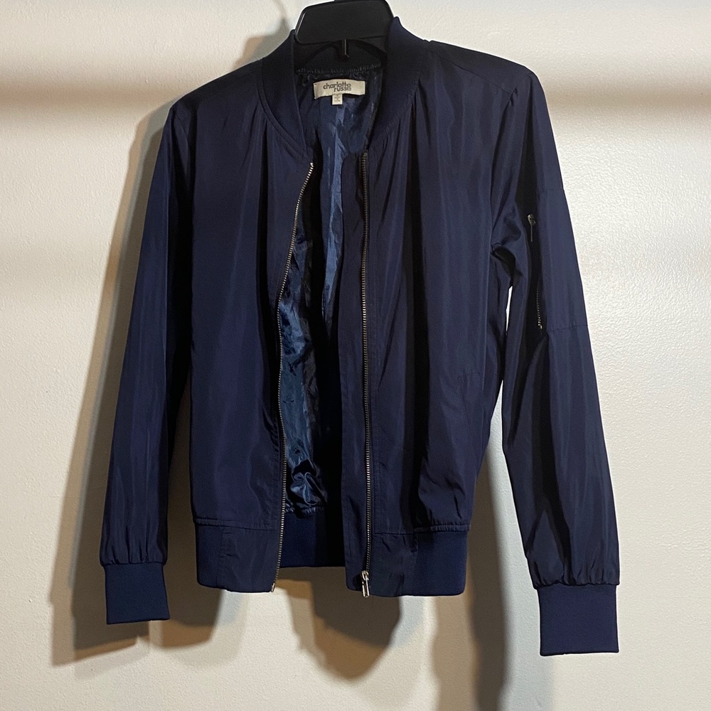 Charlotte Russe Navy Bomber Jacket